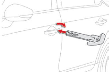 Sbloccaggio/Bloccaggio delle porte con la chiave integrata dell'Apertura e Avviamento a mani libere