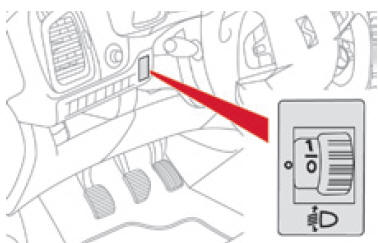 Regolazione manuale dei fari alogeni