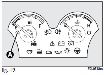 INDICATORE LIVELLO CARBURANTE