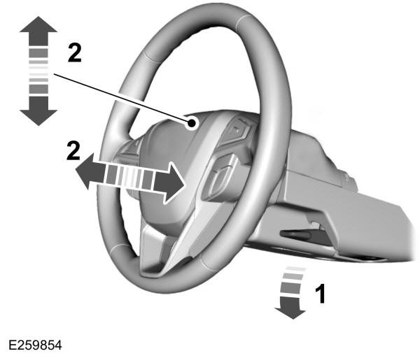 Regolazione del volante - Veicoli con: Piantone dello sterzo regolabile manualmente 