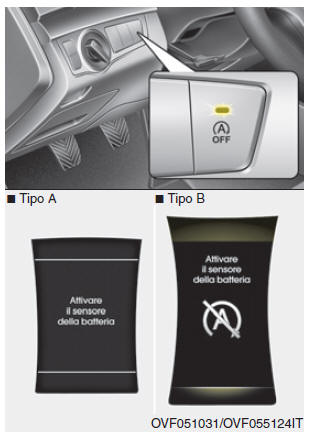 Sistema ISG (idle stop and go - sistema di arresto/avvio automatico del motore) (se in dotazione)