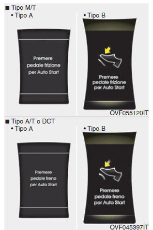 Sistema ISG (idle stop and go - sistema di arresto/avvio automatico del motore) (se in dotazione)