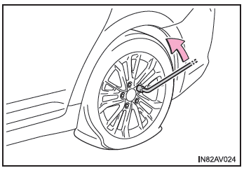 Sostituzione di uno pneumatico forato